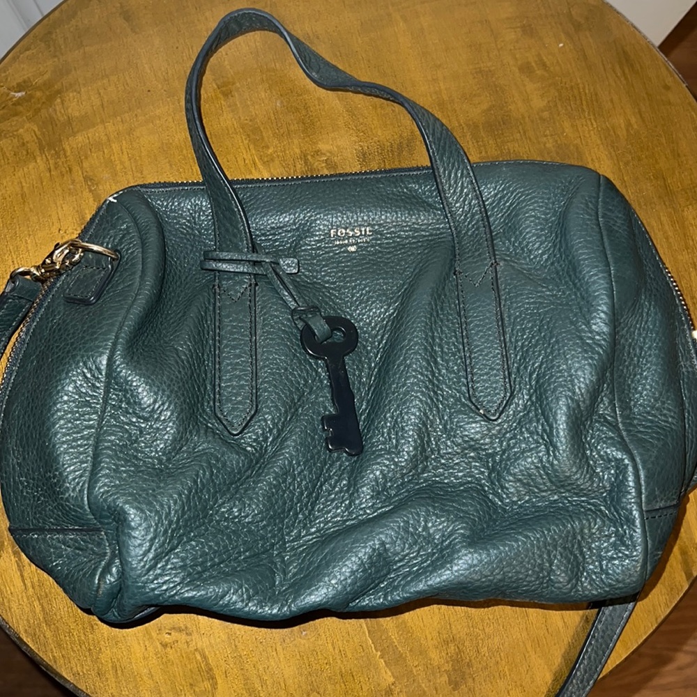 Green Fossil Soft Leather Purse